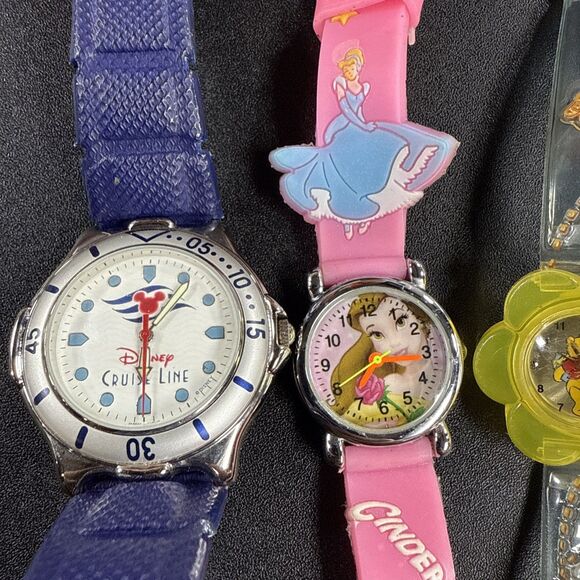 Vintage Disney Watch Lot Of 6 - Princess, Pooh, Fairies, Disney World - Picture 2 of 8